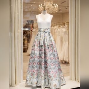 Ted Baker Meigan Bow-Detail Jacquard Maxi Dress Size 1